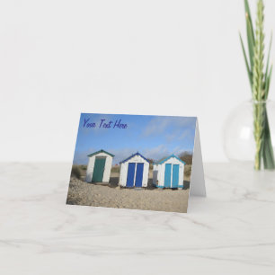 Carte Plage huttes bleu ciel anglais photo de bord de me