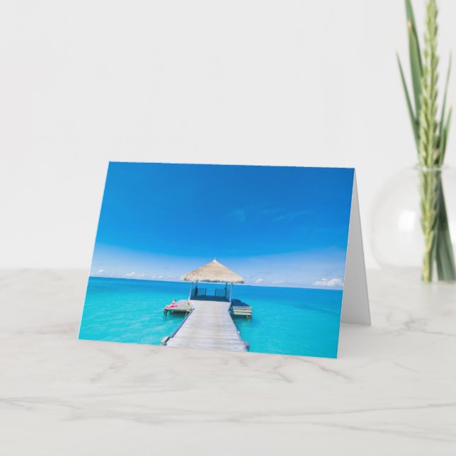 Carte Plage Paradise | Station tropicale, Maldives (Devant)
