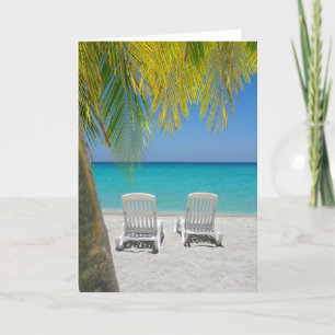 Carte Plage paradisiaque tropicale dans les Caraïbes