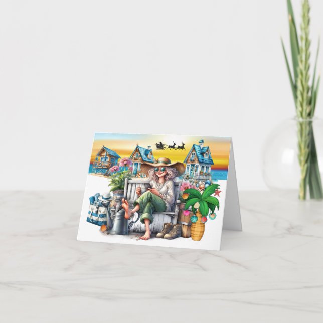 Carte PLAGE Personnel, Immobilier, Entreprise Noël (Devant)