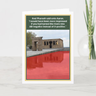 Carte Plague of Blood AB-negative Funny Passover Card