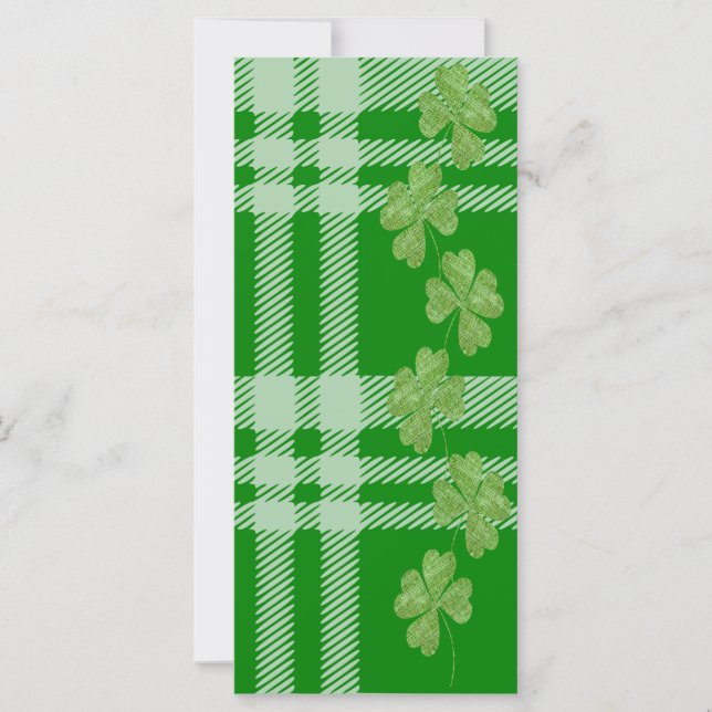 Carte Plaid et Clover vert (Devant)