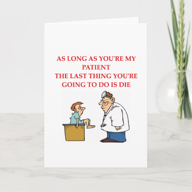 Carte plaisanterie drôle de docteur (Devant)