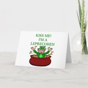 Carte plaisanterie irlandaise juive de lutin du jour de