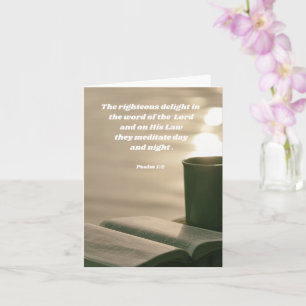 Carte Plaisir Dans La Parole De Dieu Psaume 1:2 Verse De