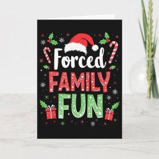 Carte Plaisir de Famille Imposé Noël Sarcastique Drôle H