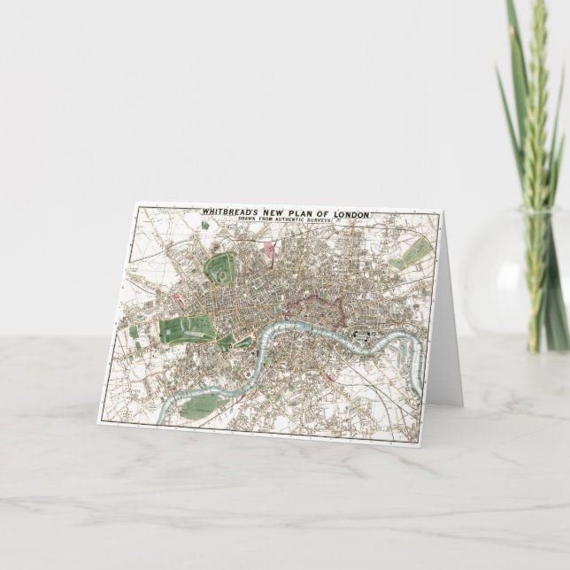 Carte Plan antique de la ville de Londres (Devant)
