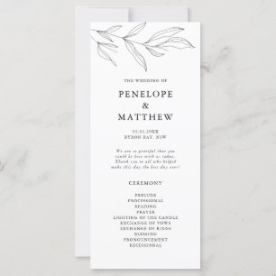 Carte Plan de ligne Folift Leaf Mariage Cérémonie