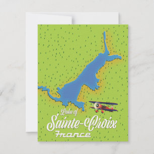 Carte Plan du lac de Sainte-Croix France