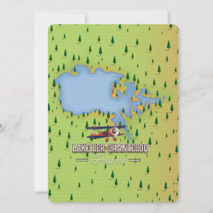 Carte Plan du lac Der-Chantecoq, France