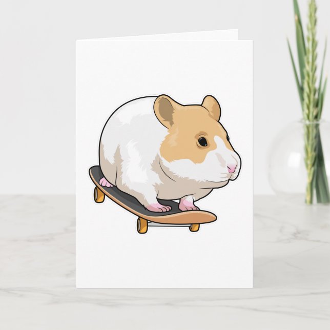 Carte Planche à roulettes pour hamster skateur (Devant)