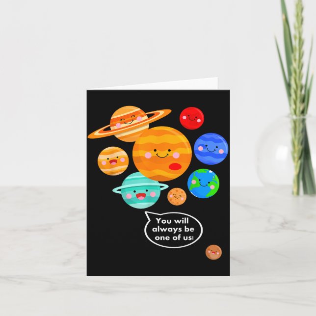 Carte Plane Funny Cartoon Planets Never Forget  (Devant)