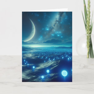 Carte Planète Alien et LIformes Aliens en bleu