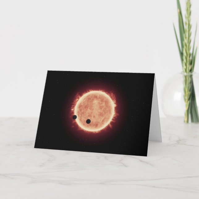 Carte Planètes Transitant Red Nwarf Star Dans Trappist-1 (Devant)