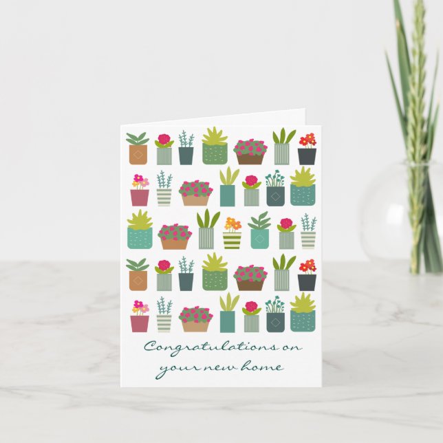 Carte Plante Poted Ménage Nouveau Accueil (Devant)