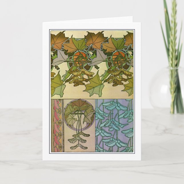 Carte Plantes de style Art Nouveau, Mucha (Devant)