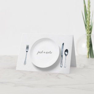 Carte plaque blanche avec argenterie