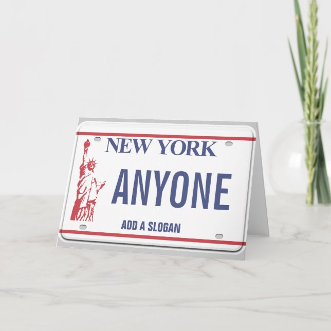 Carte Plaque de licence New York (personnalisée) (Devant)