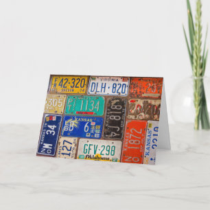 Carte Plaque de licence rouillée