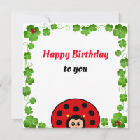 Carte Plat Anniversaire Ladybug