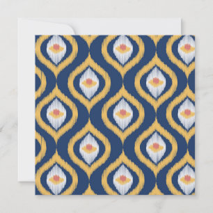 Carte Plat Bleue Ogee série Ikat