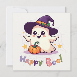 Carte Plat Boo Cute Ghost