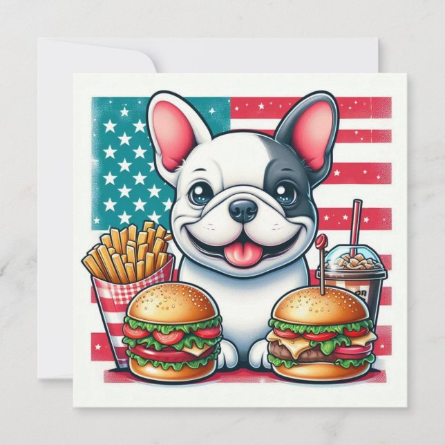 Carte Plat Bulldog française (Devant)