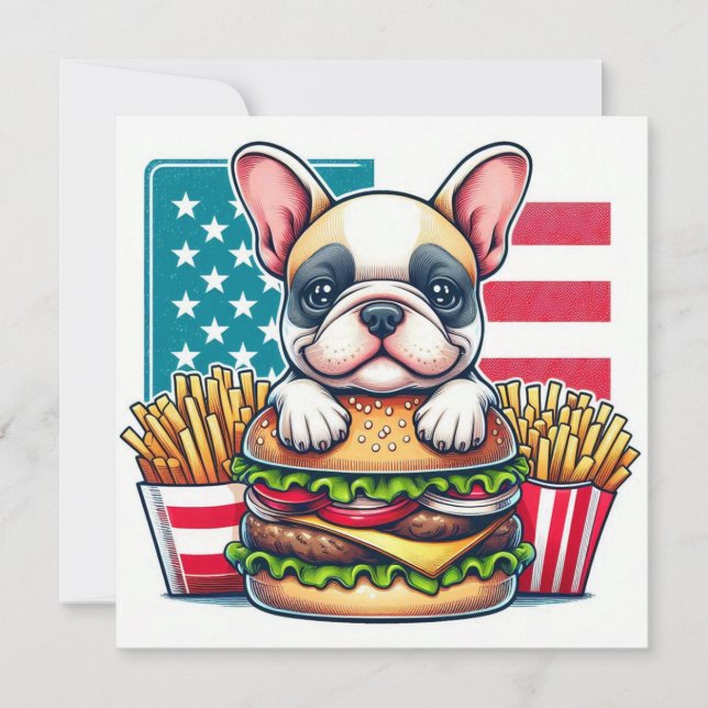 Carte Plat Bulldog française (Devant)
