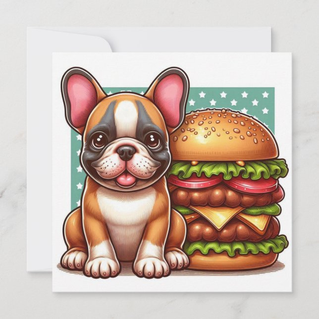 Carte Plat Bulldog française (Devant)