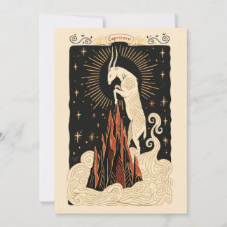 Carte plat - Capricorn Celestial Zodiac Art