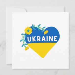 Carte Plat Carré Ukraine Flower Heart