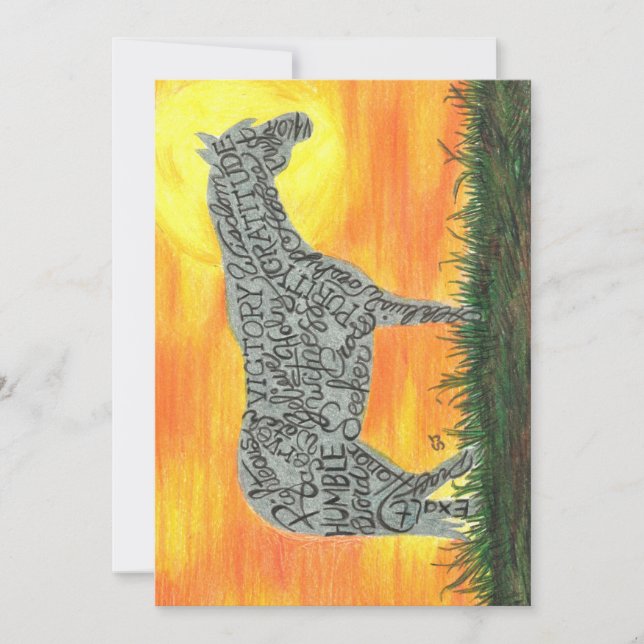 Carte Plat Cheval Coucher De Soleil Par Sherry Jar (Devant)