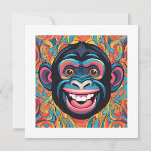 Carte Plat Chimpanzee Crazy