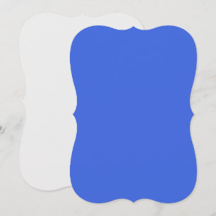 Carte Plat Courbée Bleu & Blanc Royal - Personnali