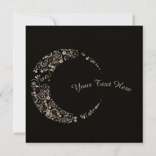 Carte Plat Crescent Floral Personnalisée