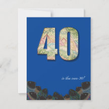 Carte plat de 40e anniversaire