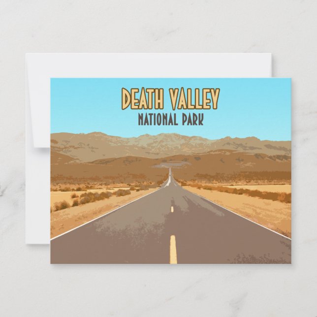Carte Plat de la Californie Death Valley National  (Devant)