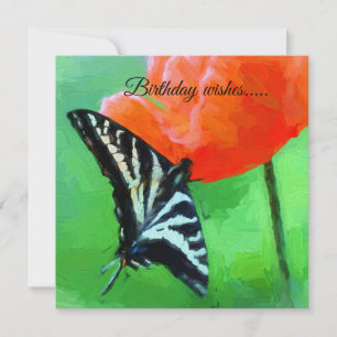 Carte Plat de voeux d'anniversaire