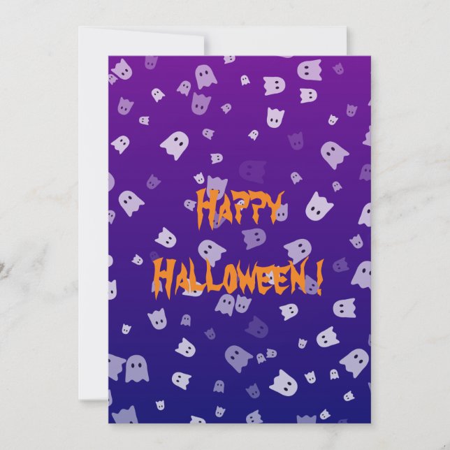 Carte plat Ghosts Halloween (Devant)