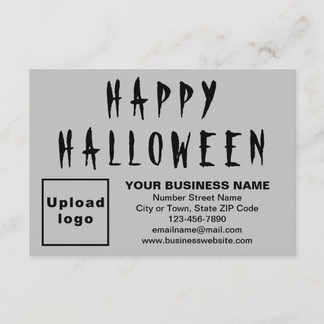 Carte plat gris d'Halloween d'affaires (Devant)