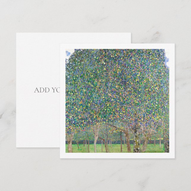CARTE PLAT : GUSTAV KLIMT : PEAR TREE 1903 (Devant / Derrière)