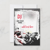 Carte plat Invitation DJ Party