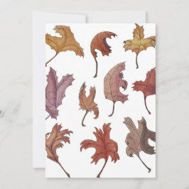 Carte Plat Invitation Feuille dansante