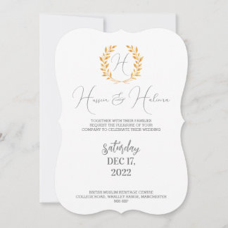 Carte plat, invitation musulmane