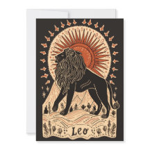 Carte plat - Leo Celestial Zodiac Art