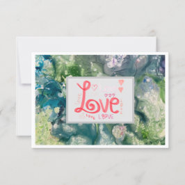 Carte Plat Love Merci 3,5 pouces x 5 pouces