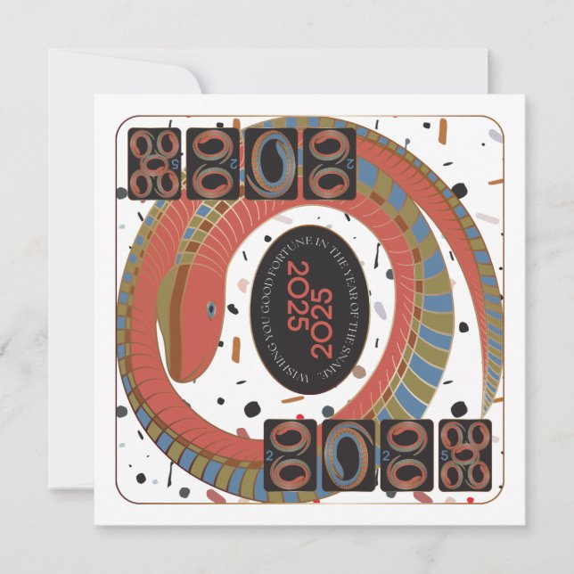 Carte plat Mah Jongg Snake 2025 (Devant)