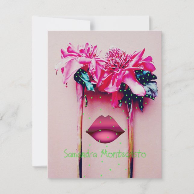 Carte Plat Mémerisante Fleur Wonder (Devant)