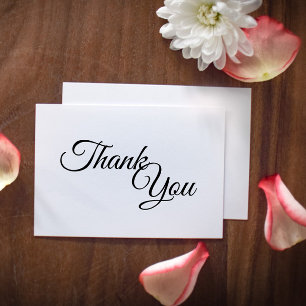 Carte Plat Merci noir blanc simple