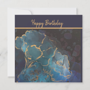 Carte Plat Papiers bleu métallique